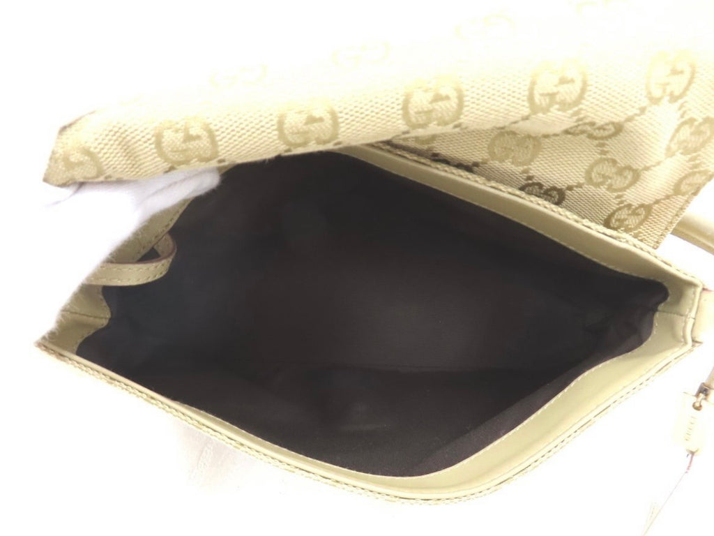 Gucci Beige GG Monogram Canvas Shoulder Handbag