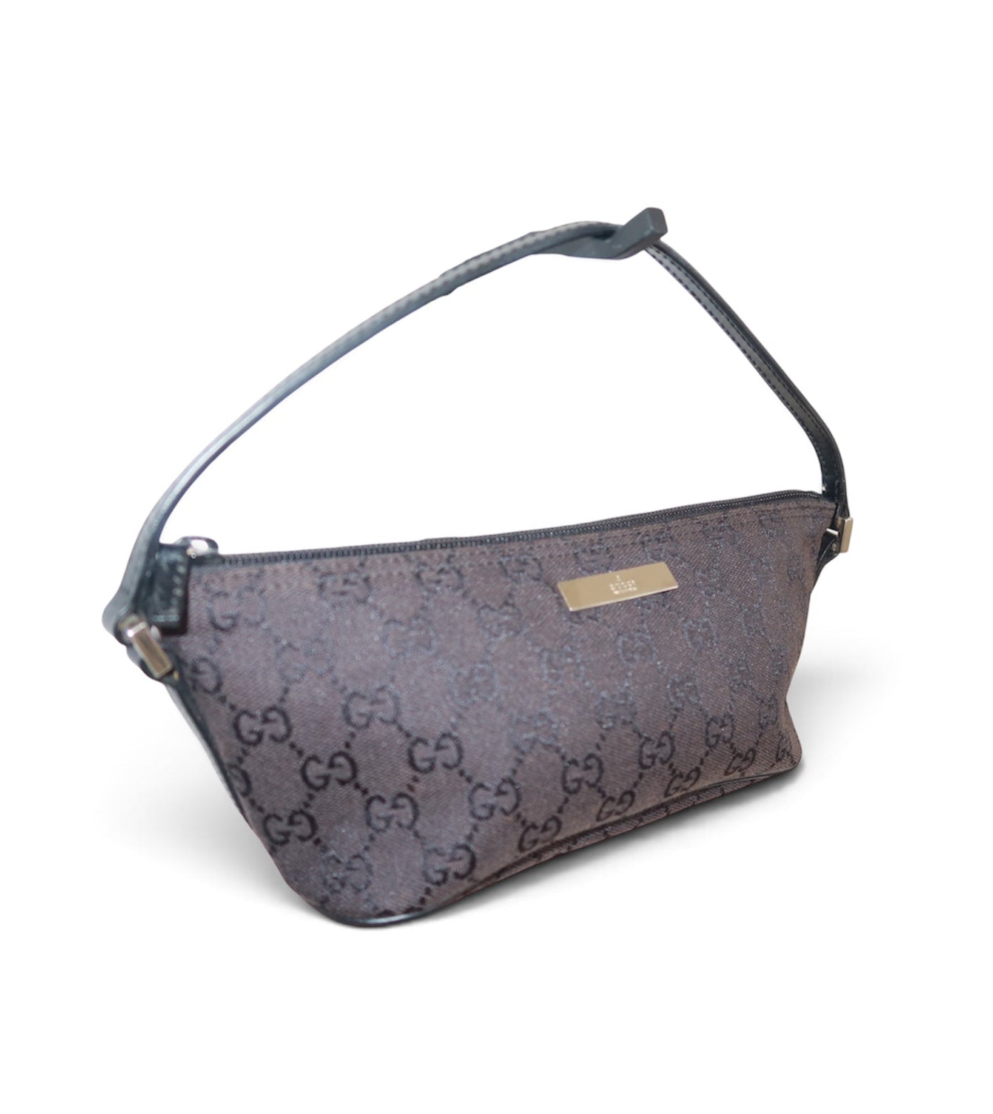 Gucci GG canvas boat pochette black