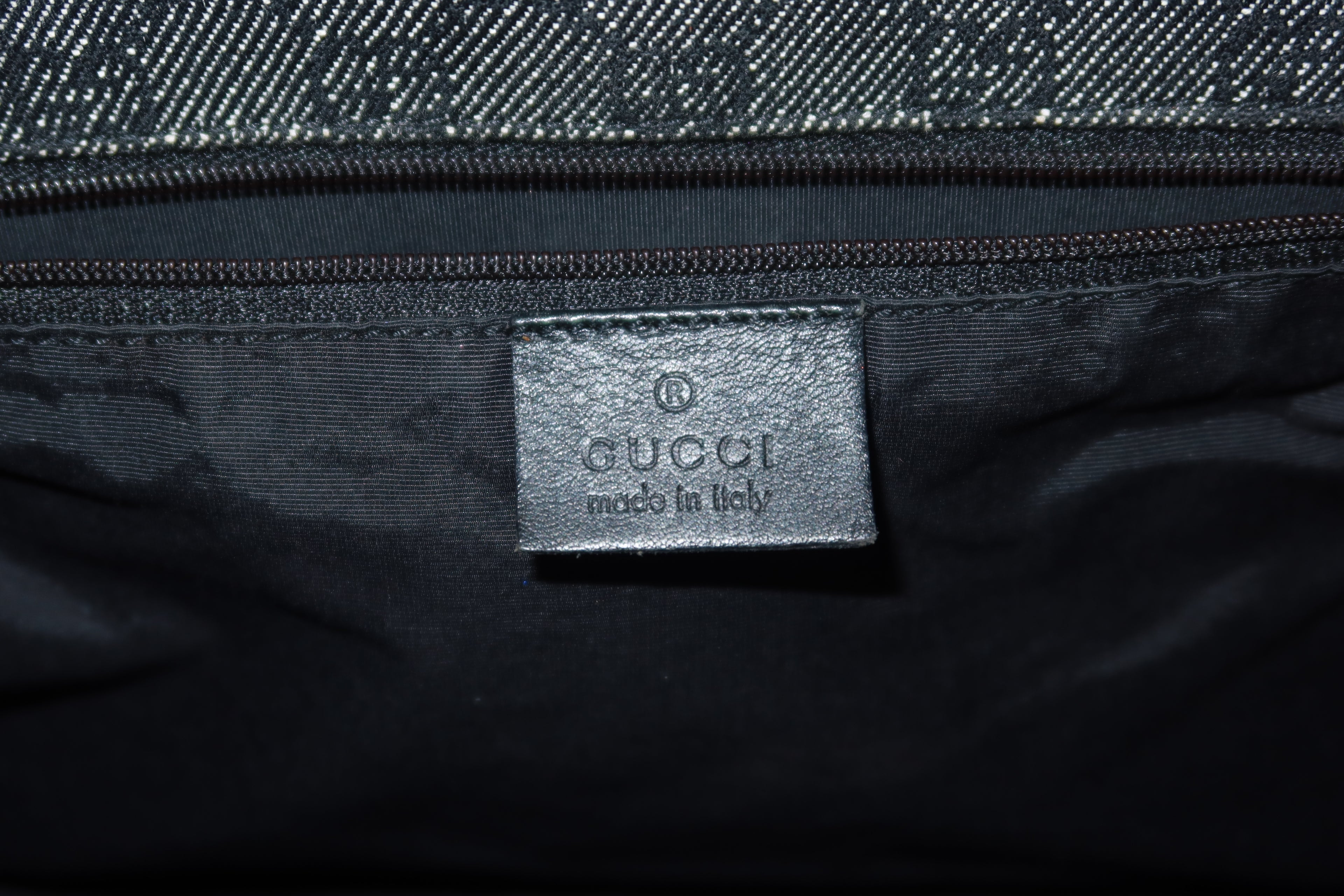 Gucci GG canvas boat pochette black