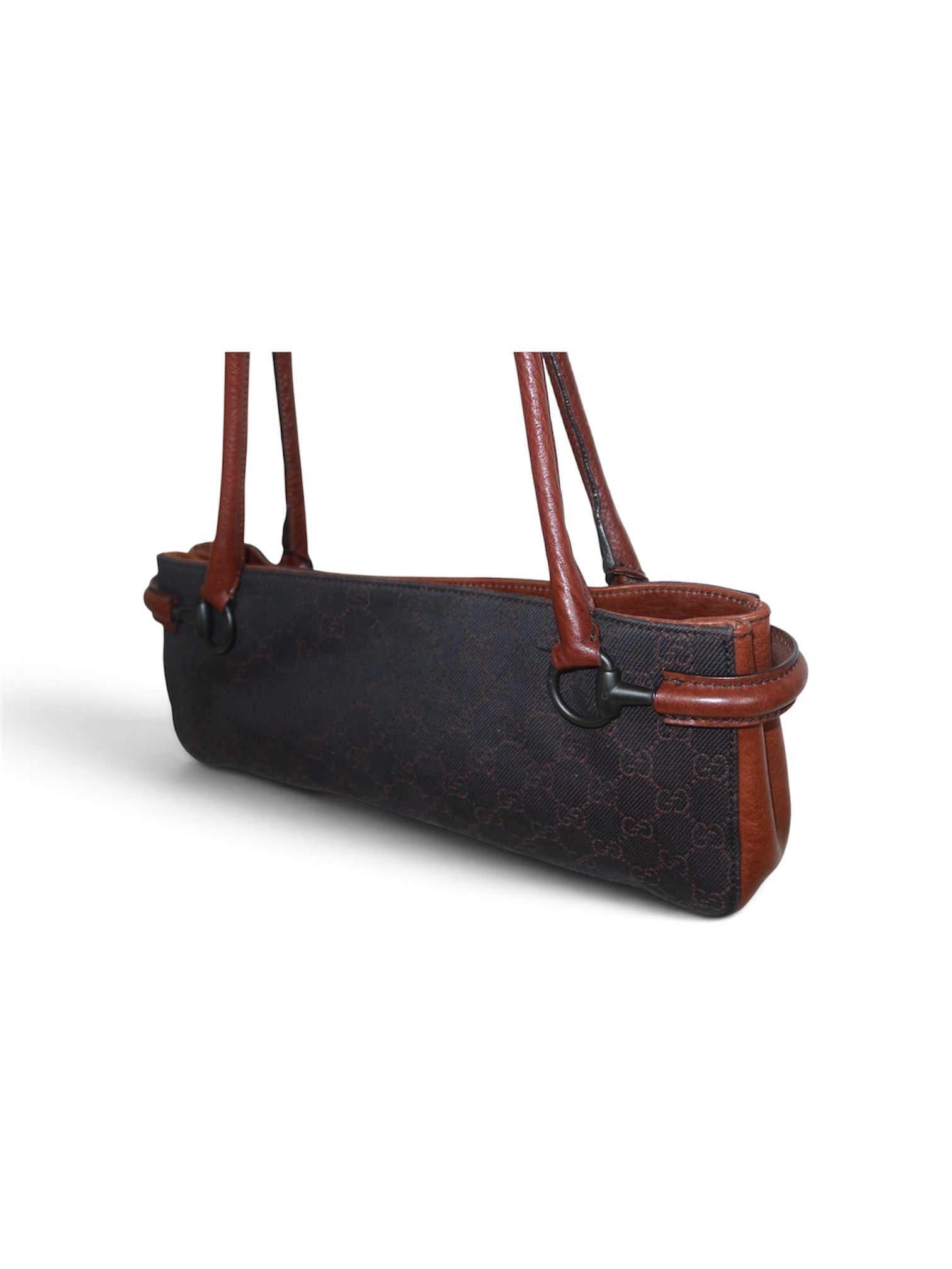 Gucci canvas horsebit GG vintage shoulderbag