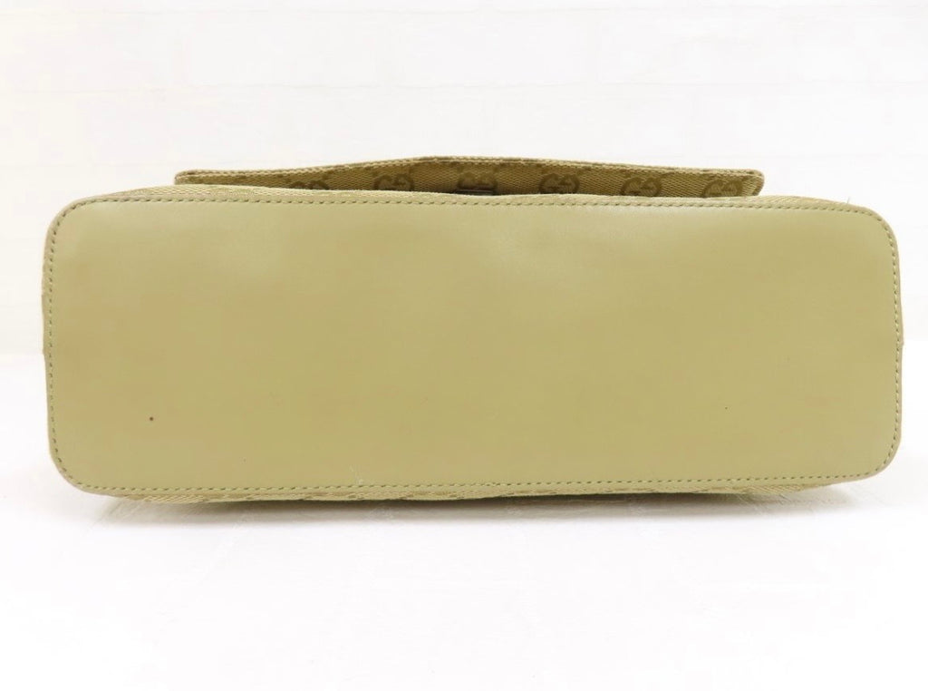 Gucci Beige GG Monogram Canvas Shoulder Handbag