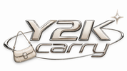 Logo for Y2K Carry with a handbag icon on a white background