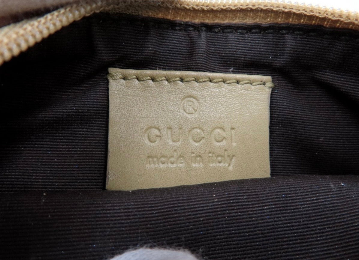 Gucci Beige GG Monogram Canvas Shoulder Handbag