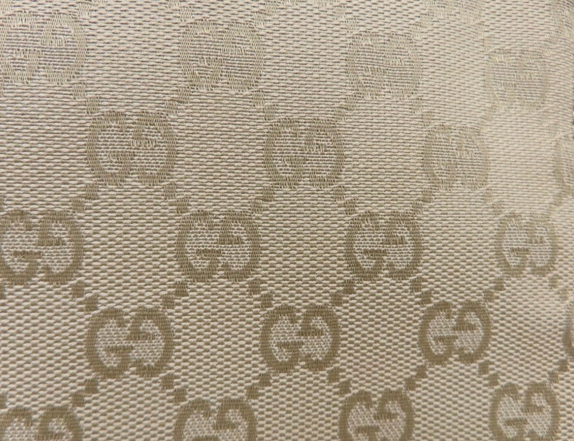 Gucci Beige GG Monogram Canvas Shoulder Handbag