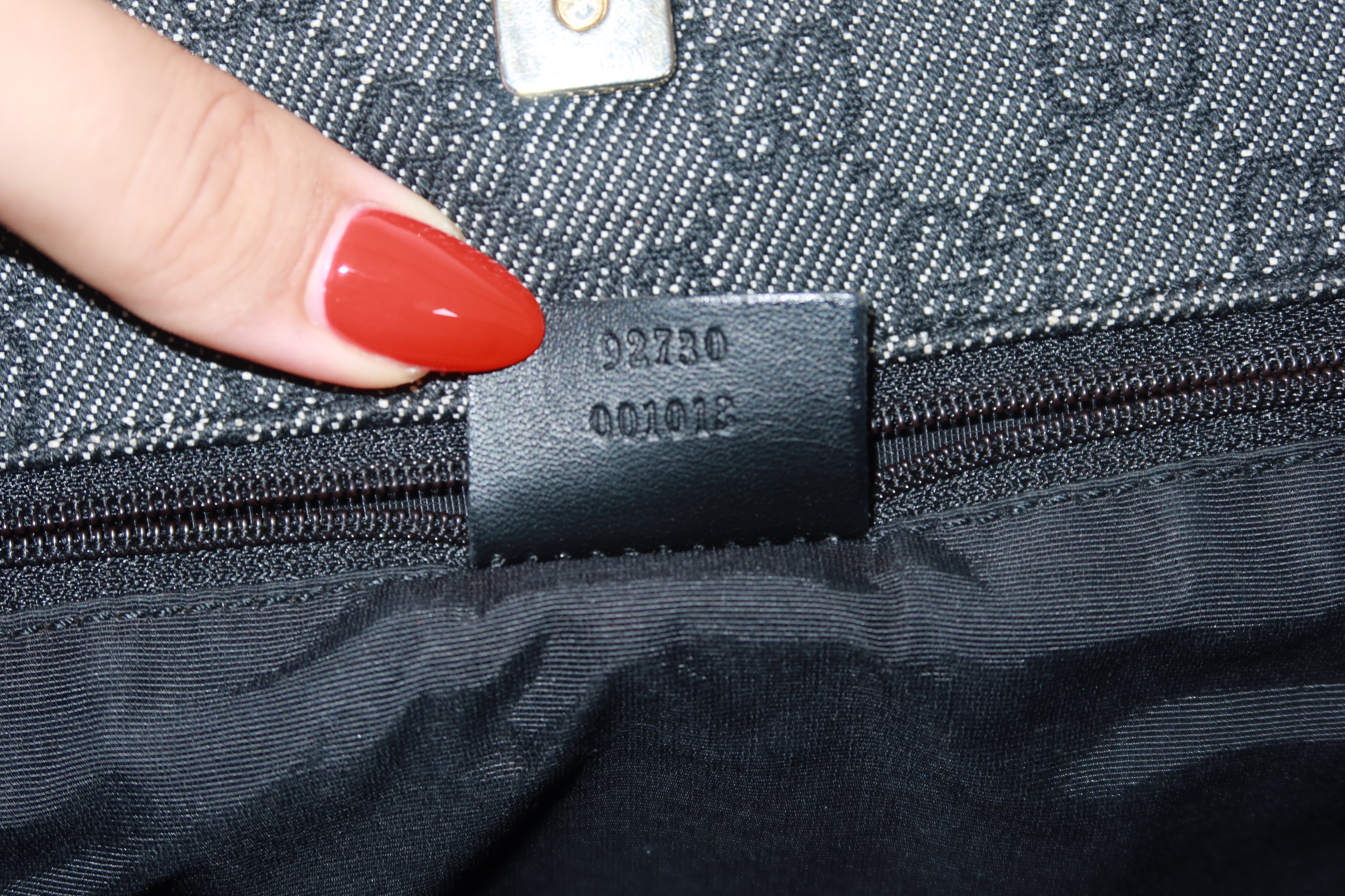 Gucci GG canvas boat pochette black