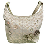 Coach Floral Appliqué Duffle Hobo Bag, style 18896.