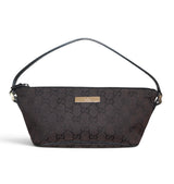 Gucci GG canvas boat pochette black